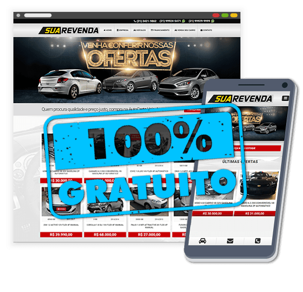 Site Responsivo para sua loja de Carros