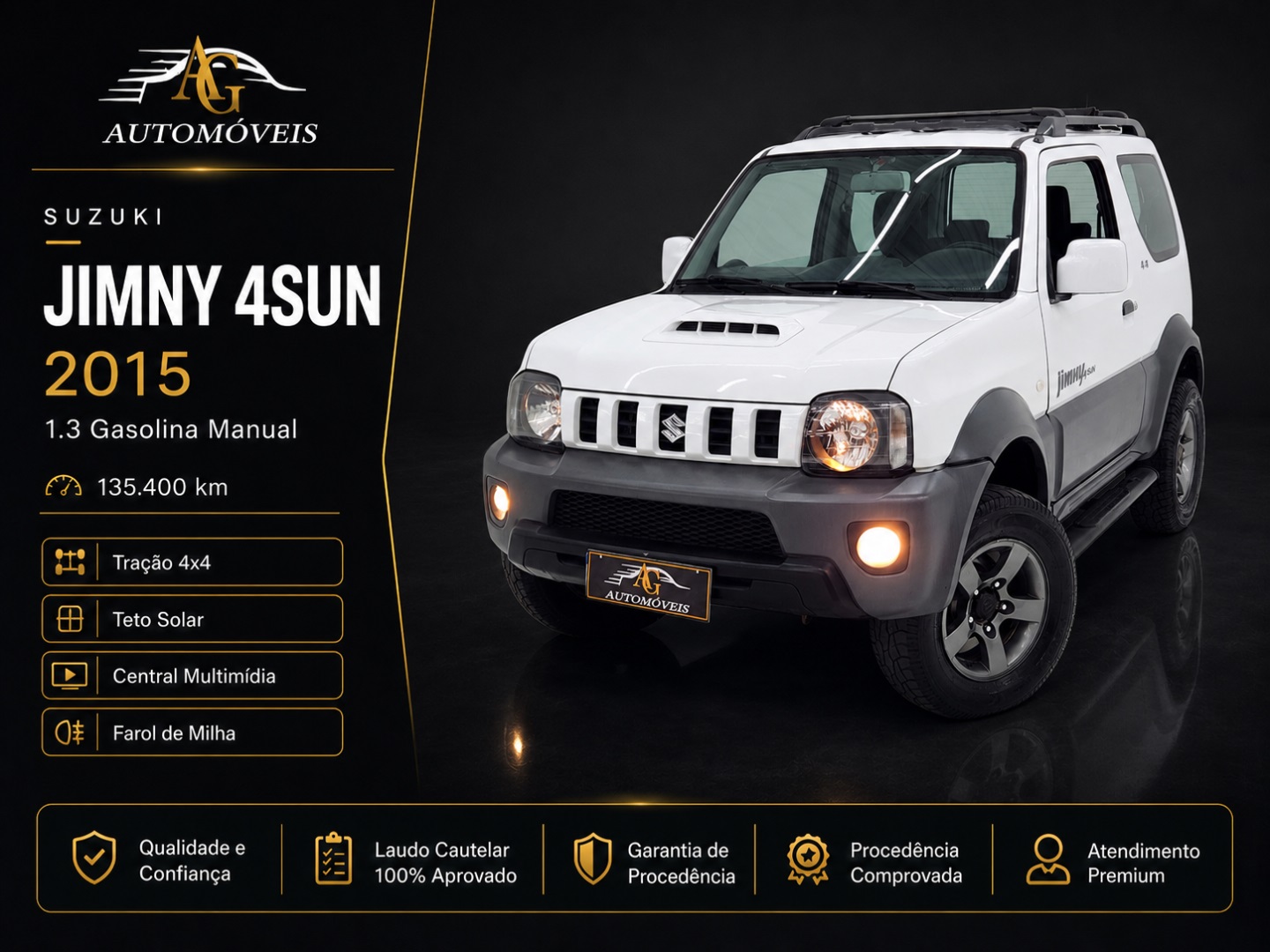 SUZUKI JIMNY 1.3 4SUN 4X4 16V GASOLINA 2P MANUAL
