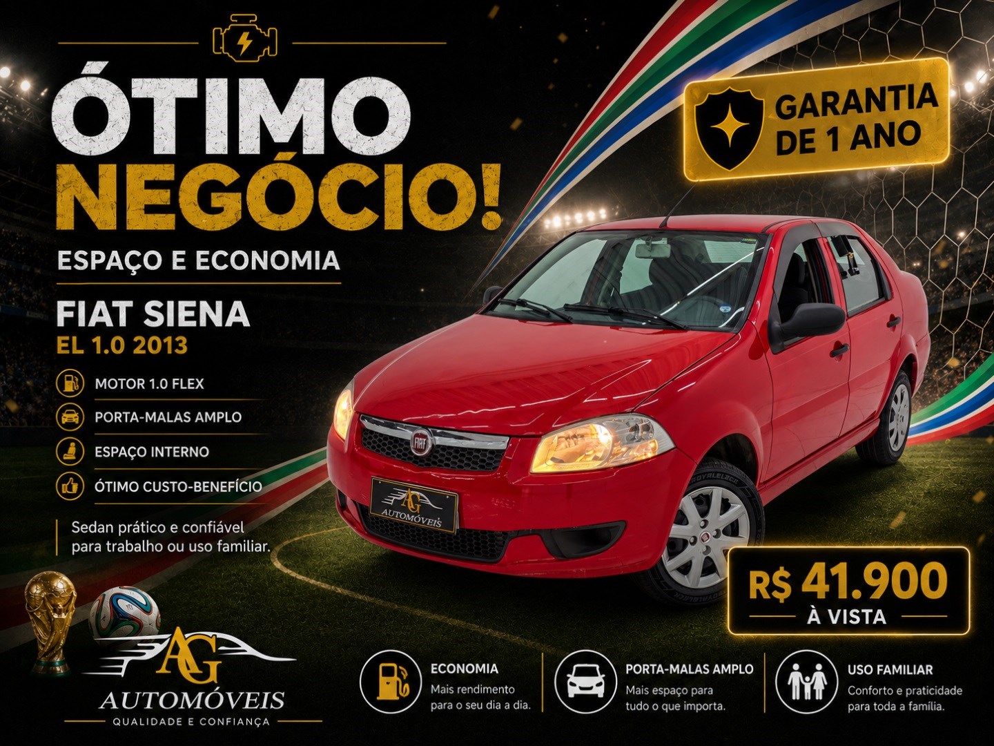 FIAT SIENA 1.0 MPI EL 8V FLEX 4P MANUAL