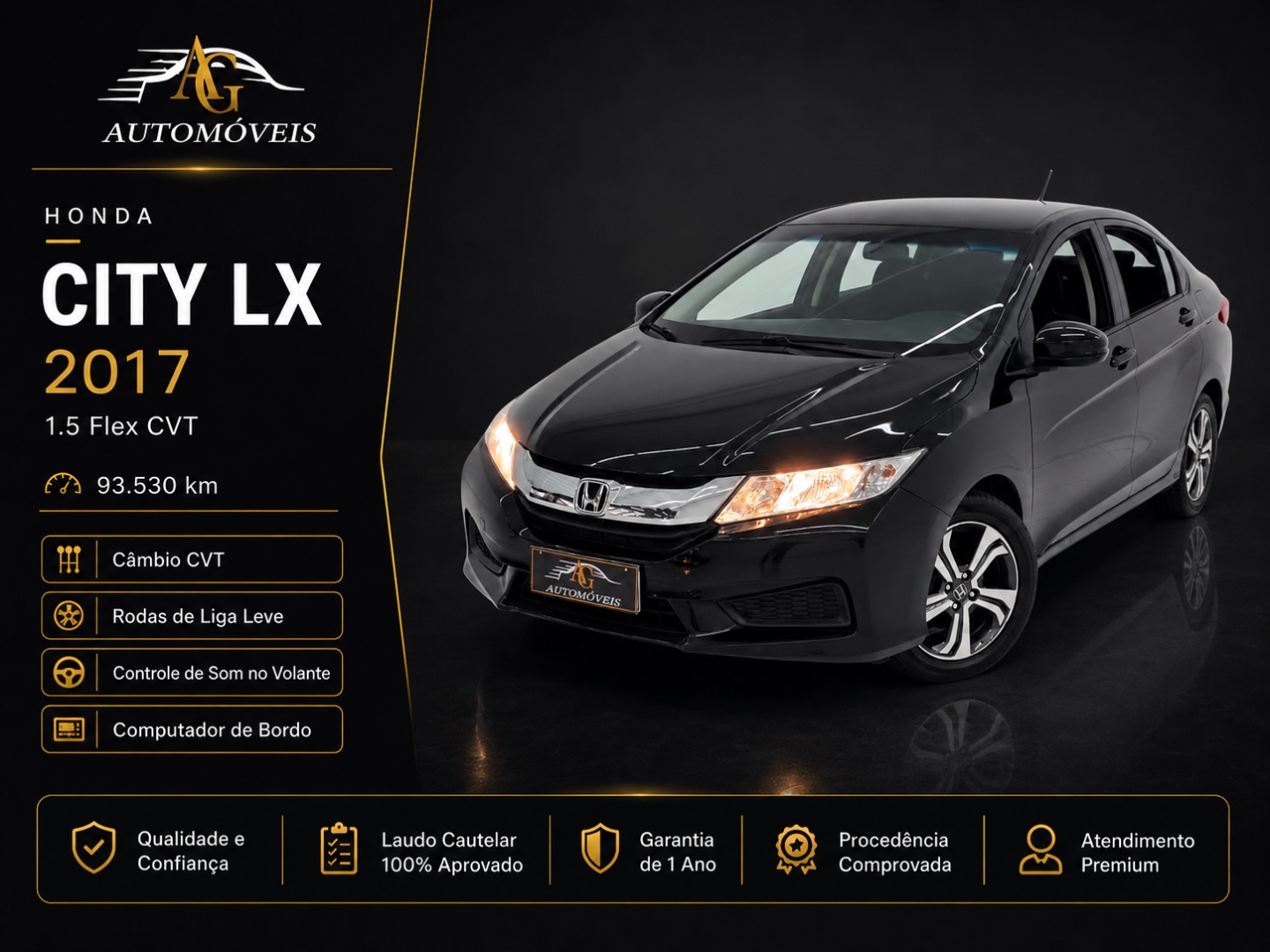 HONDA CITY 1.5 LX 16V FLEX 4P AUTOMÁTICO