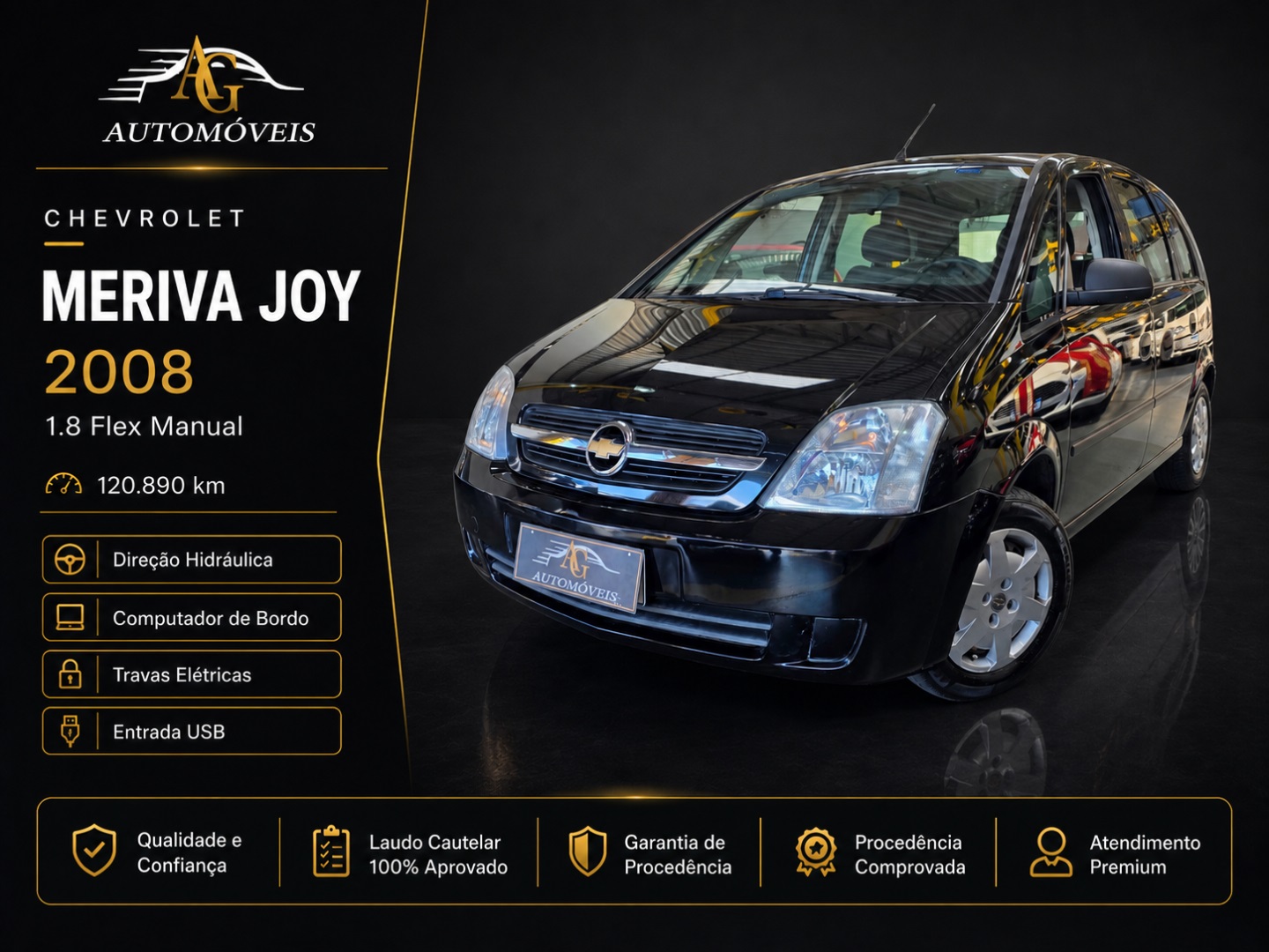 CHEVROLET MERIVA 1.8 MPFI JOY 8V FLEX 4P MANUAL