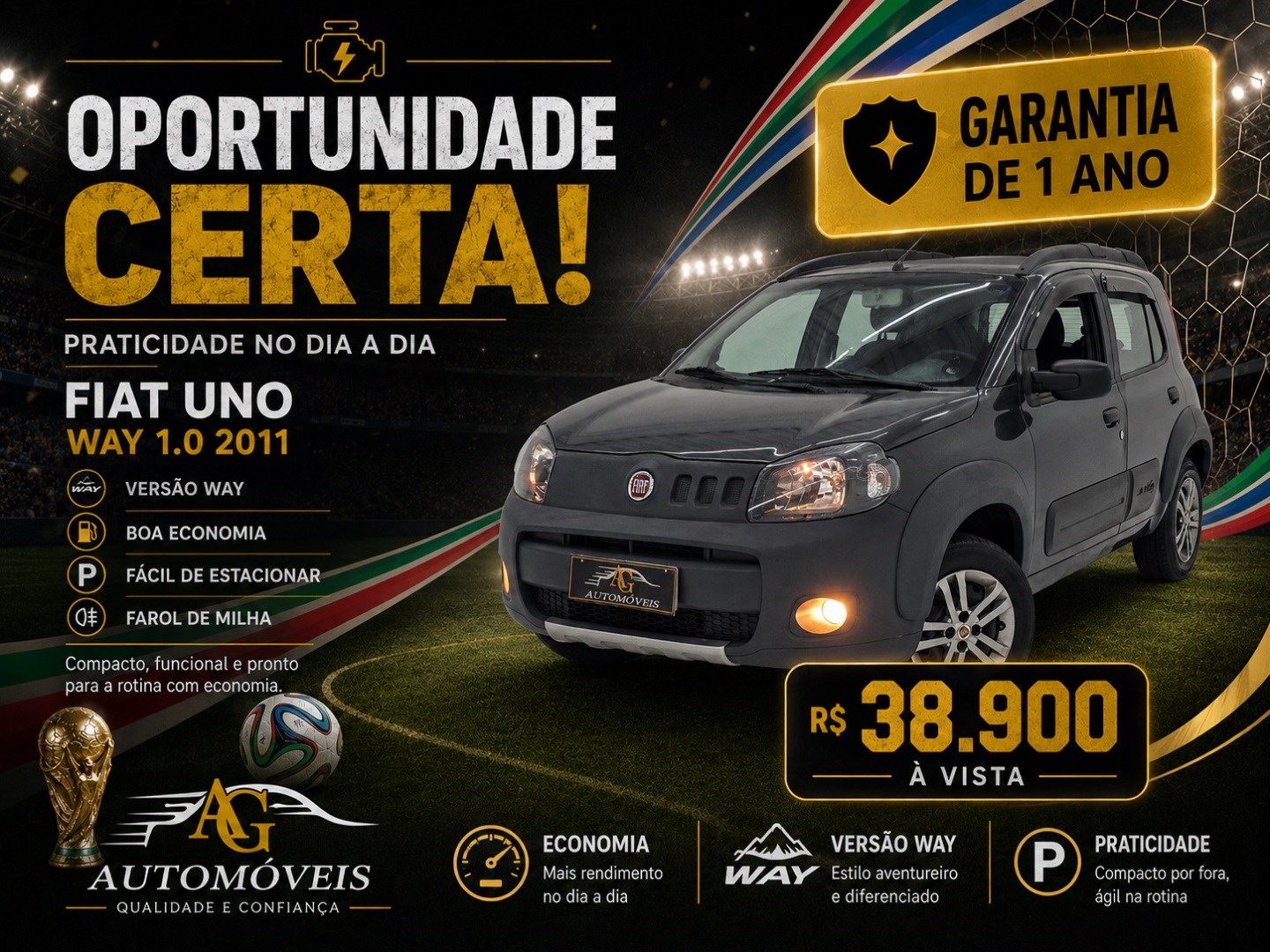 FIAT UNO 1.0 EVO WAY 8V FLEX 4P MANUAL