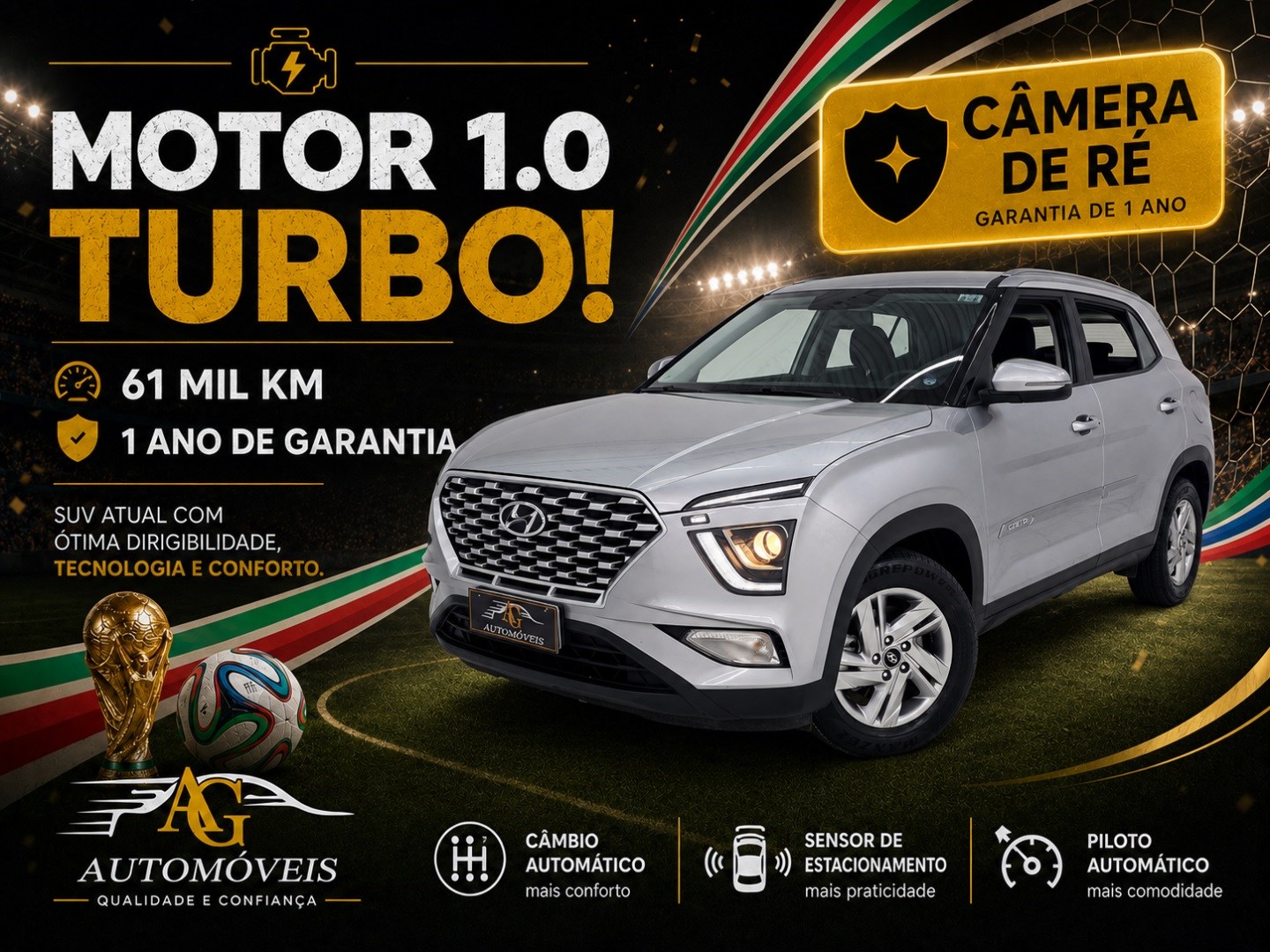 HYUNDAI CRETA 1.0 TGDI FLEX COMFORT AUTOMÁTICO