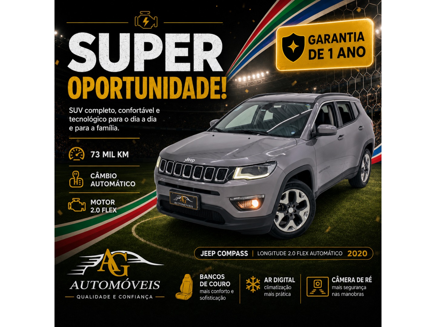 JEEP COMPASS 2.0 16V FLEX LONGITUDE AUTOMÁTICO
