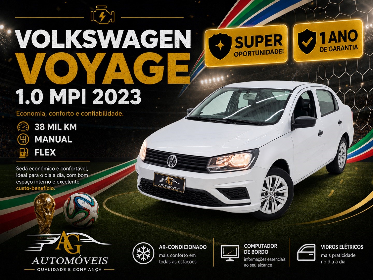 VOLKSWAGEN VOYAGE 1.0 12V MPI TOTALFLEX 4P MANUAL
