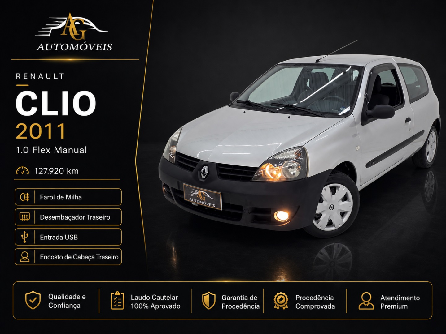 RENAULT CLIO 1.0 16V FLEX 2P MANUAL