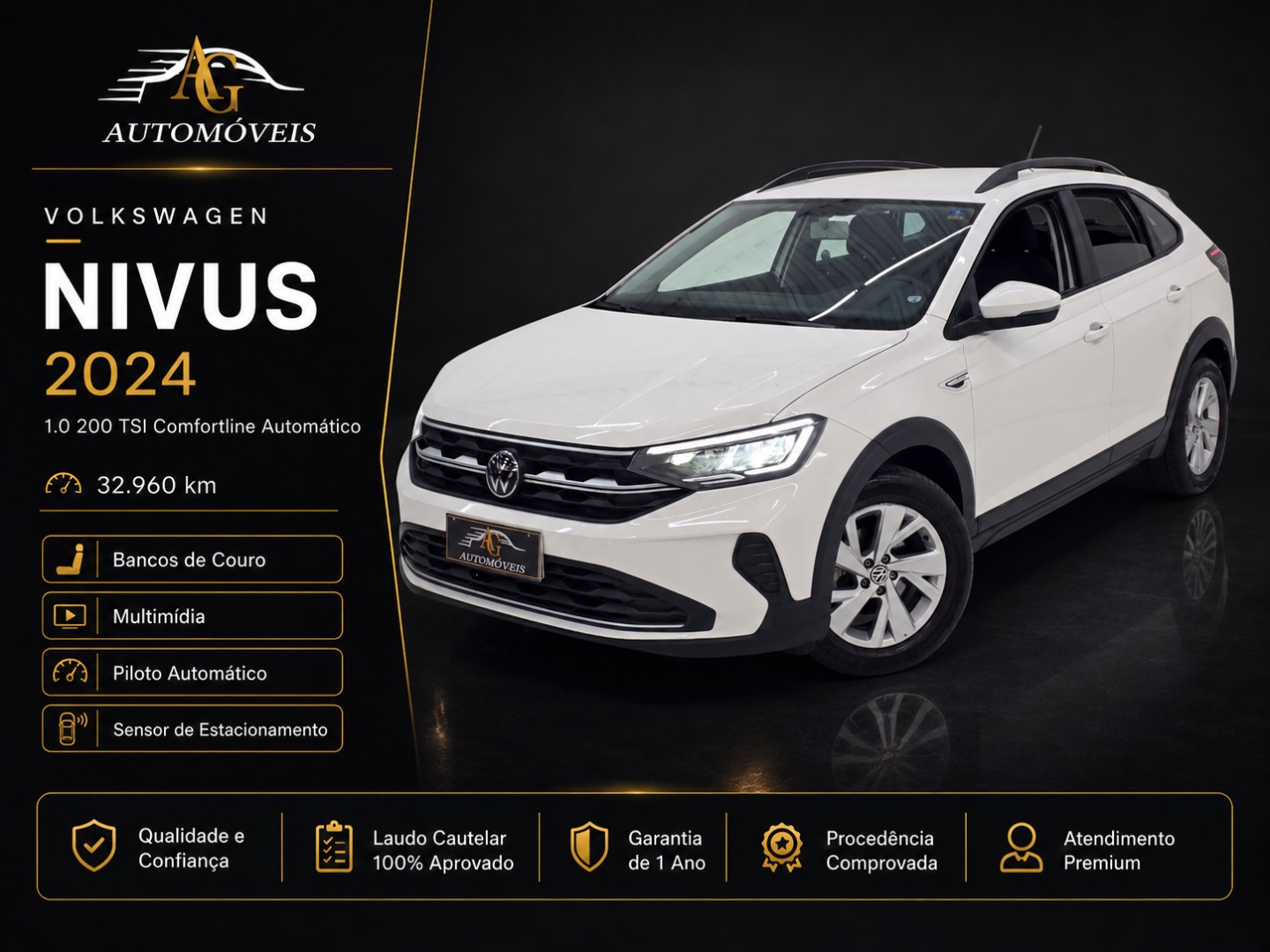 VOLKSWAGEN NIVUS 1.0 200 TSI TOTAL FLEX COMFORTLINE AUTOMÁTICO