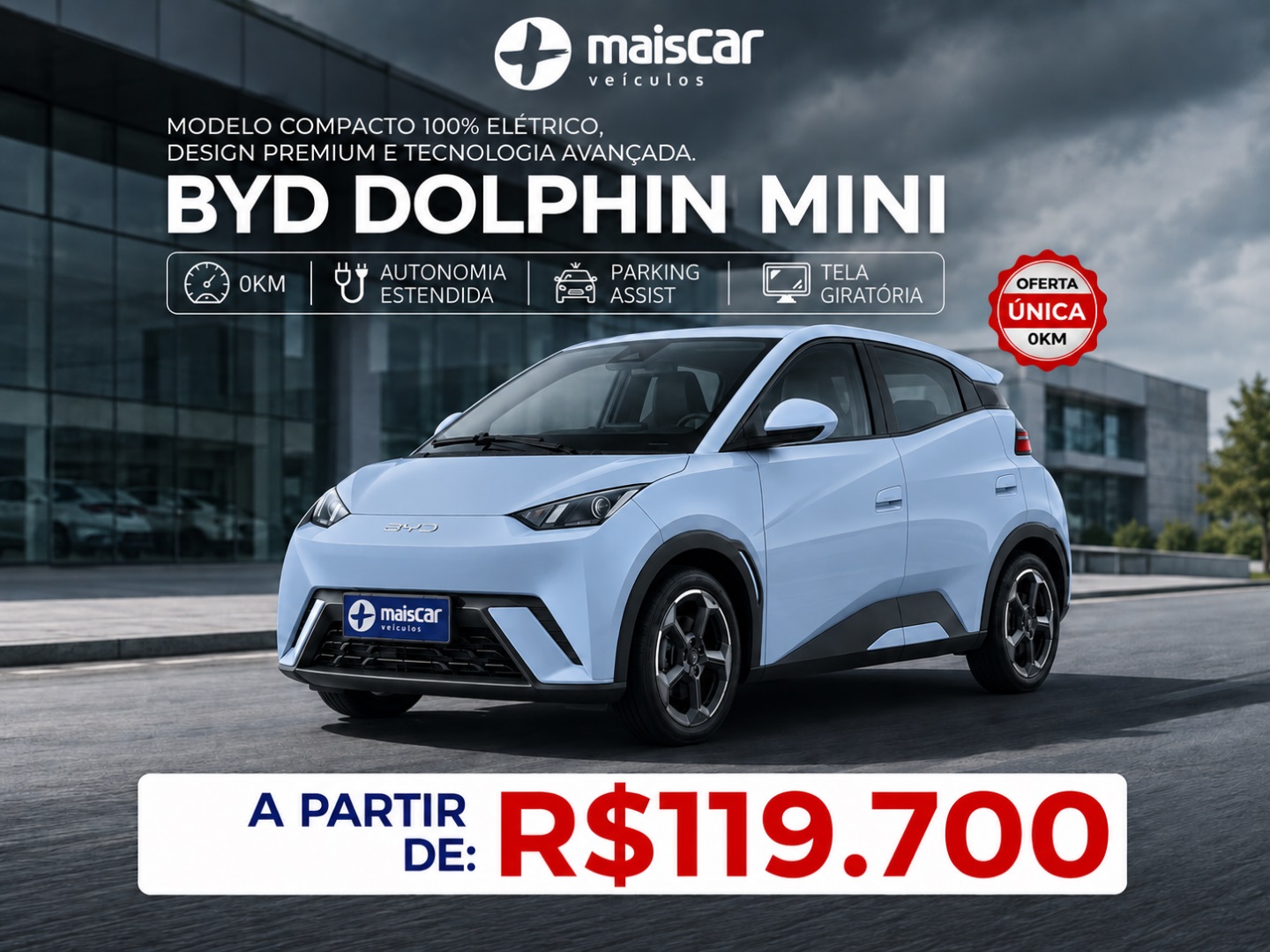 BYD DOLPHIN MINI 38 KW ELÉTRICO GS