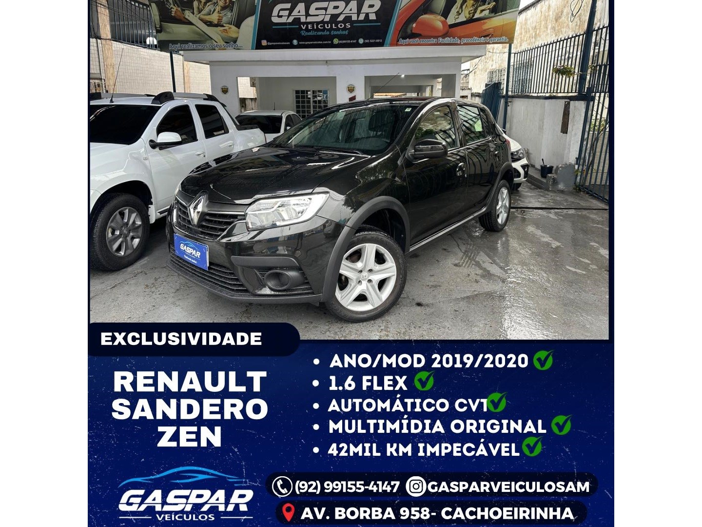 RENAULT SANDERO 1.6 16V FLEX ZEN 5P AUTOMATICO