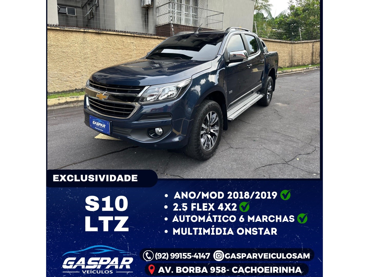 CHEVROLET S10 2.5 LTZ 4X2 CD 16V FLEX 4P AUTOMÁTICO
