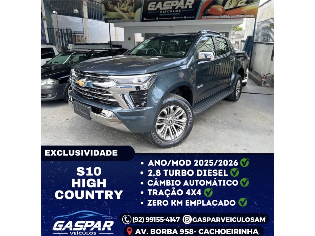CHEVROLET S10 2.8 16V TURBO DIESEL HIGH COUNTRY CD 4X4 AUTOMÁTICO
