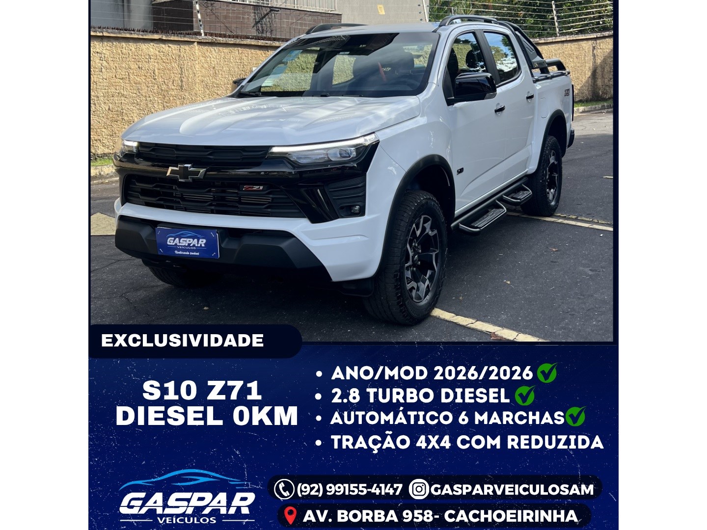 CHEVROLET S10 2.8 16V TURBO DIESEL Z71 CD 4X4 AUTOMÁTICO