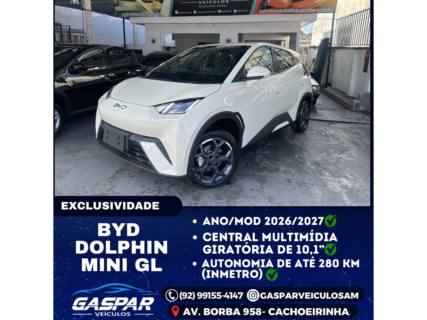 BYD DOLPHIN MINI 38 KW ELÉTRICO GL