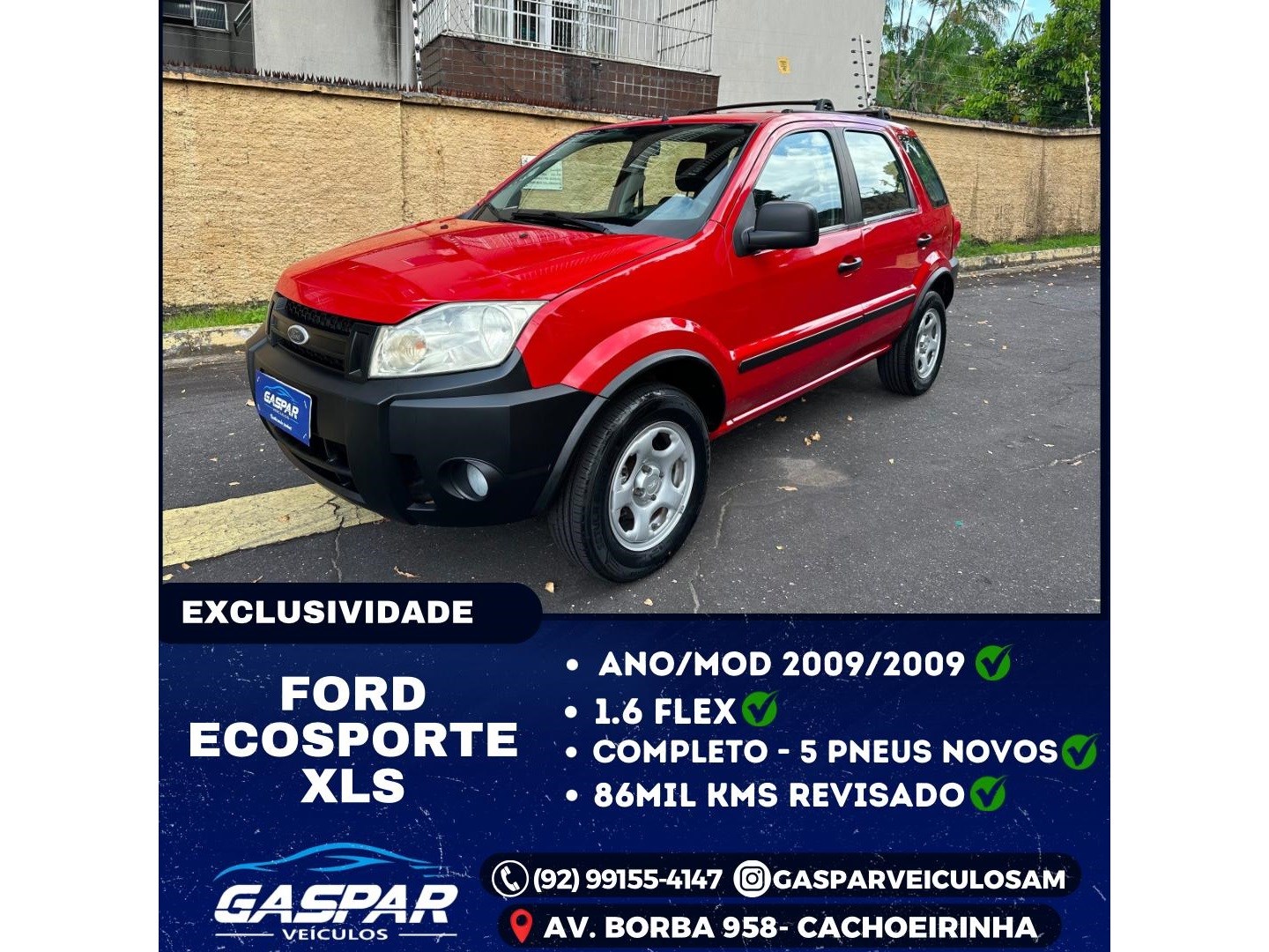 FORD ECOSPORT 1.6 XLS 8V FLEX 4P MANUAL