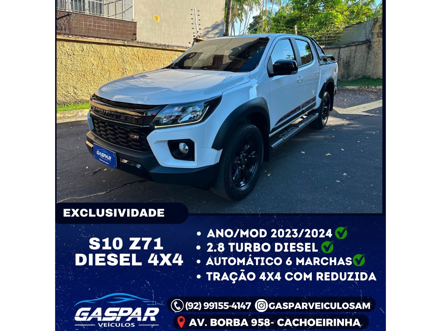 CHEVROLET S10 2.8 16V TURBO DIESEL Z71 CD 4X4 AUTOMÁTICO