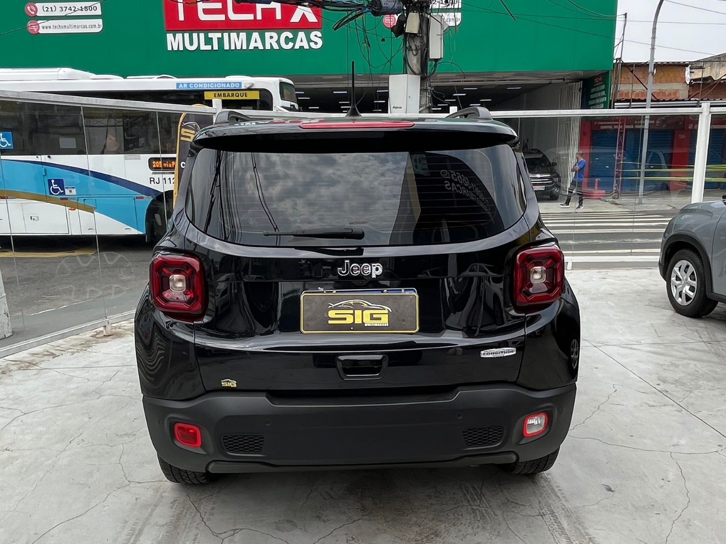 JEEP RENEGADE 1.8 16V FLEX LONGITUDE 4P AUTOMÁTICO 2021 Preto - Miniatura 5 - SIG Multimarcas
