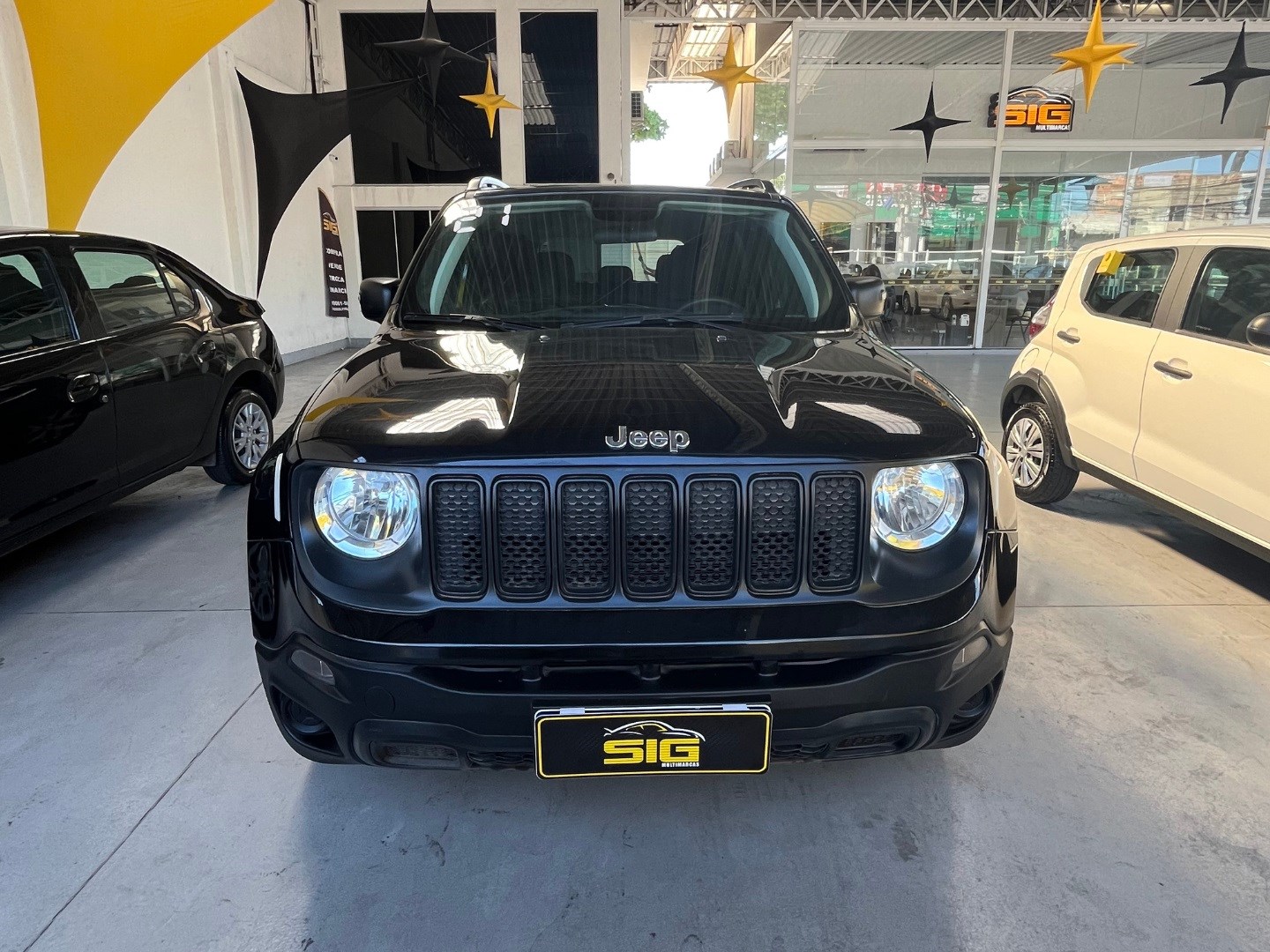 JEEP RENEGADE 1.8 16V FLEX SPORT 4P AUTOMÁTICO 2021 Preto - Miniatura 2 - SIG Multimarcas