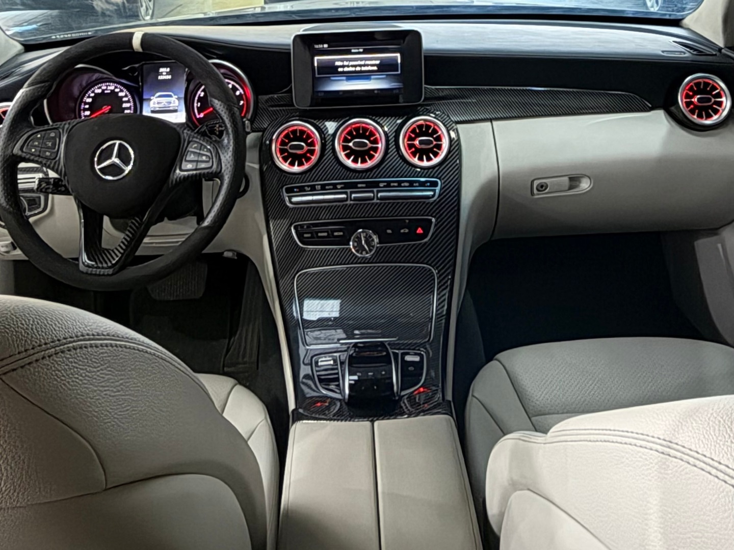 MERCEDES-BENZ C 180 1.6 CGI FLEX AVANTGARDE 9G-TRONIC 2017 Cinza seminovo à venda em Duque de Caxias - Miniatura Vista 8 - SIG Multimarcas
