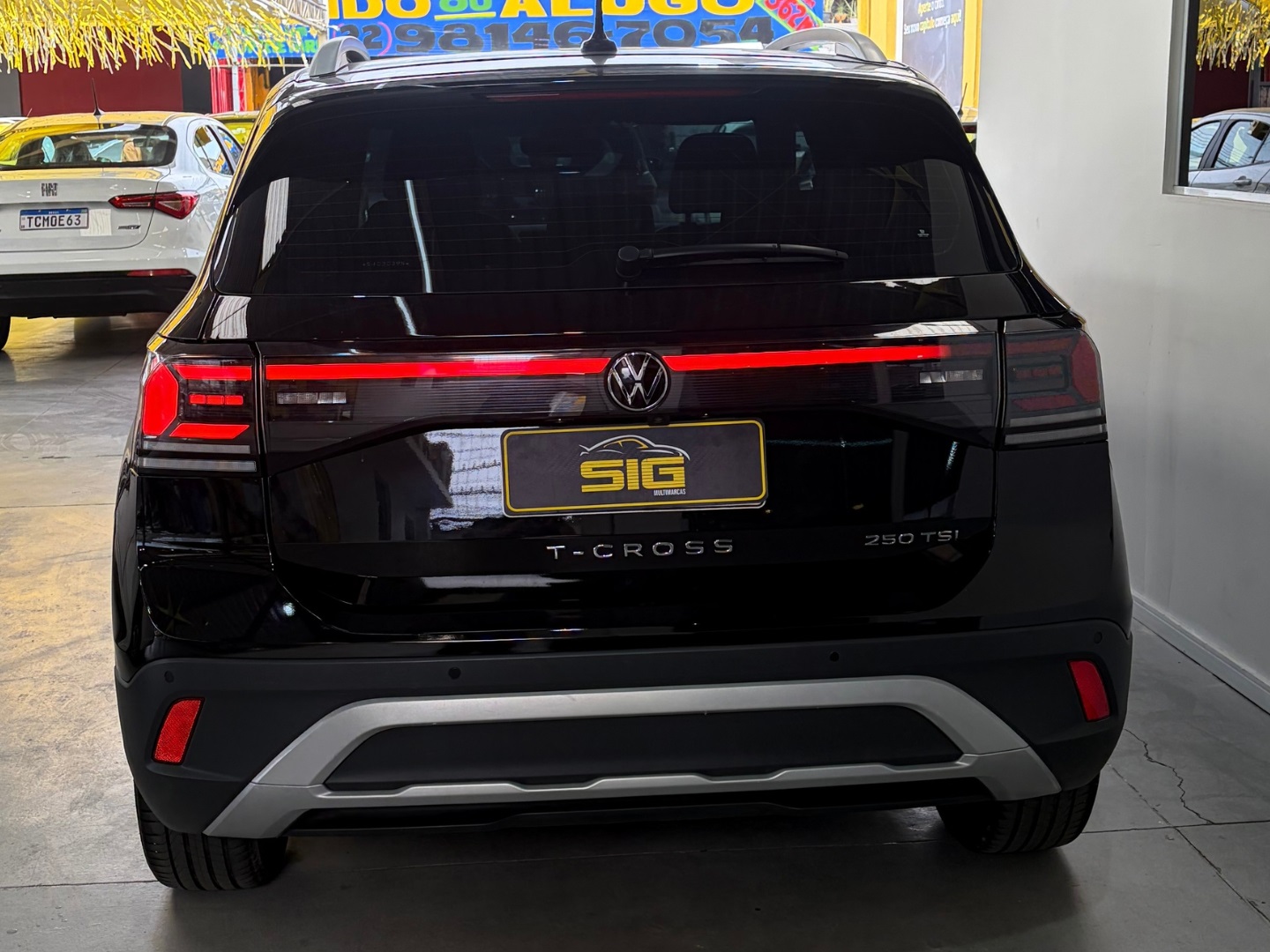 VOLKSWAGEN T-CROSS 1.4 250 TSI TOTAL FLEX HIGHLINE AUTOMÁTICO 2025 Preto seminovo à venda em Duque de Caxias - Miniatura Interior - SIG Multimarcas