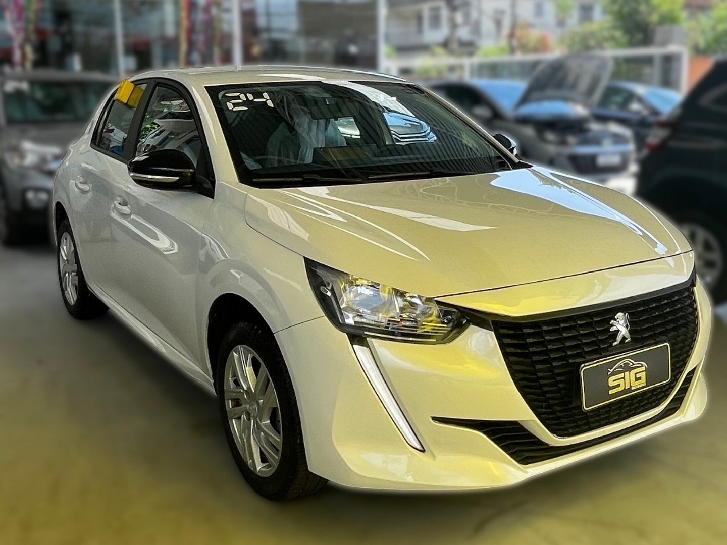PEUGEOT 208 1.6 16V FLEX ACTIVE AT6 2024 Branco seminovo à venda em Duque de Caxias - Frente - SIG Multimarcas
