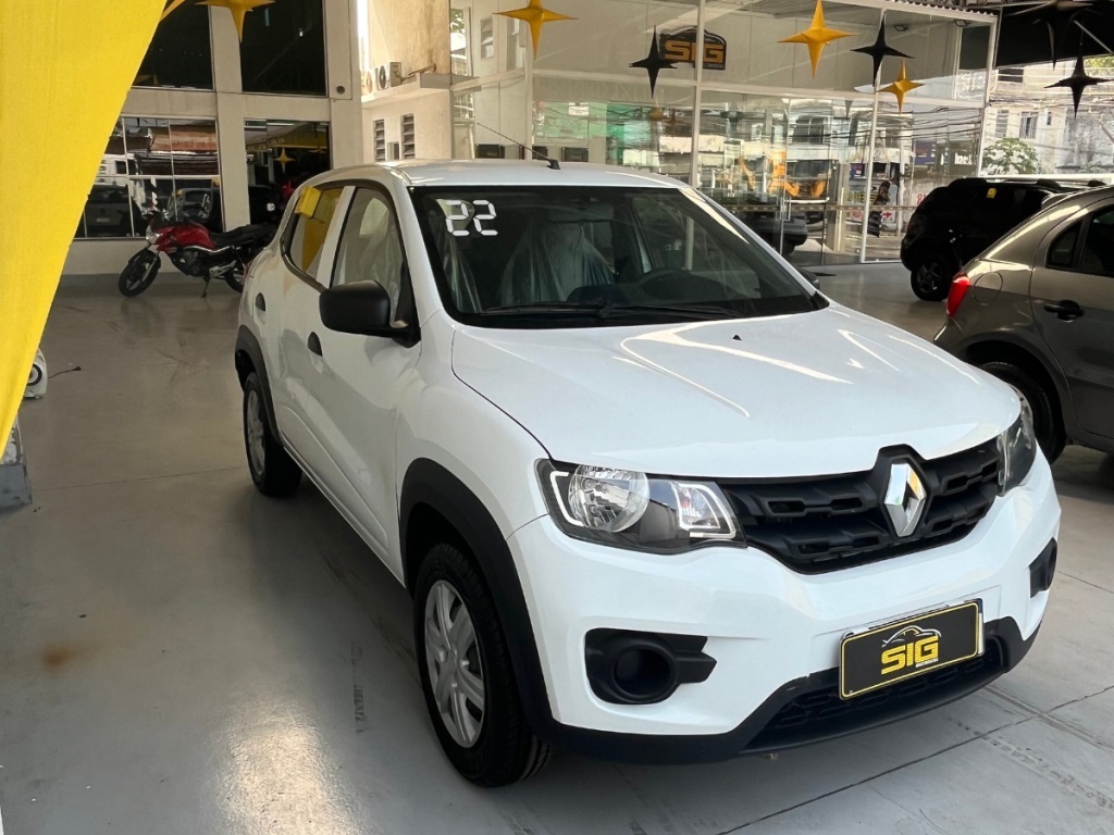 RENAULT KWID 1.0 12V SCE FLEX ZEN MANUAL 2022 Branco seminovo à venda em Duque de Caxias - Miniatura Traseira - SIG Multimarcas