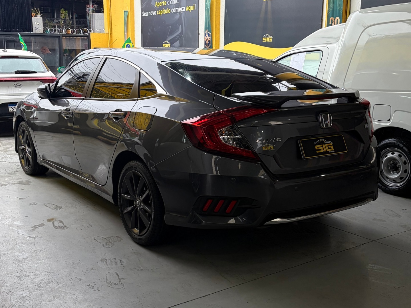 HONDA CIVIC 2.0 16V FLEXONE EX 4P CVT 2021 Cinza seminovo à venda em Duque de Caxias - Miniatura Vista 6 - SIG Multimarcas