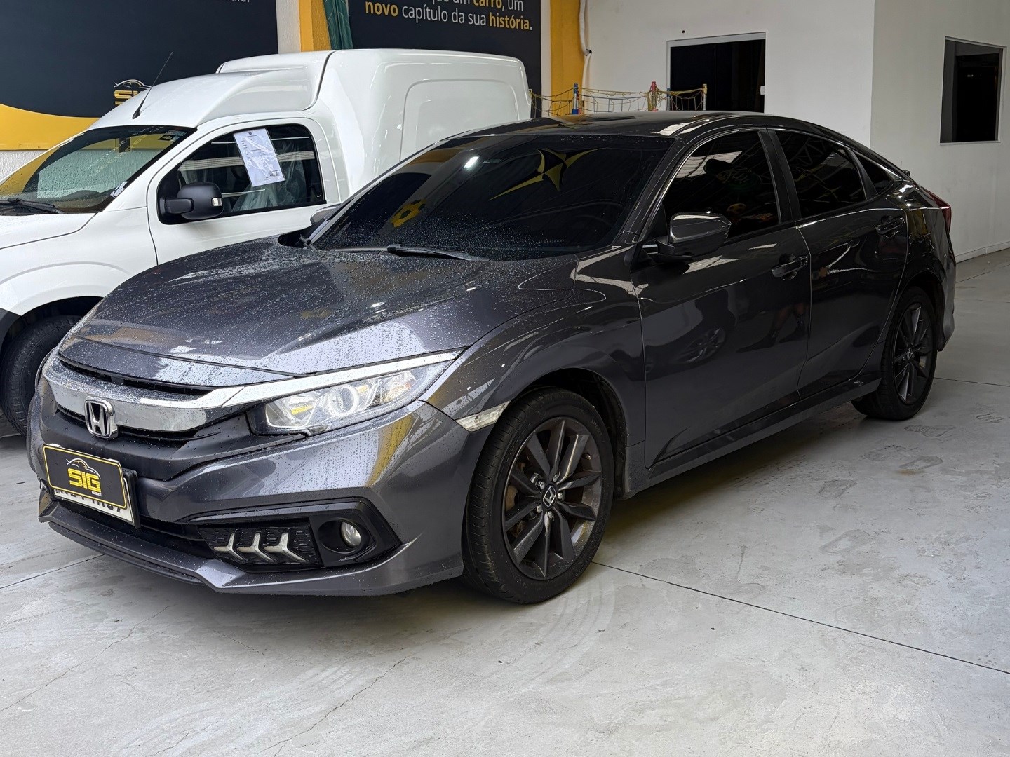 HONDA CIVIC 2.0 16V FLEXONE EX 4P CVT 2021 Cinza seminovo à venda em Duque de Caxias - Miniatura Interior - SIG Multimarcas