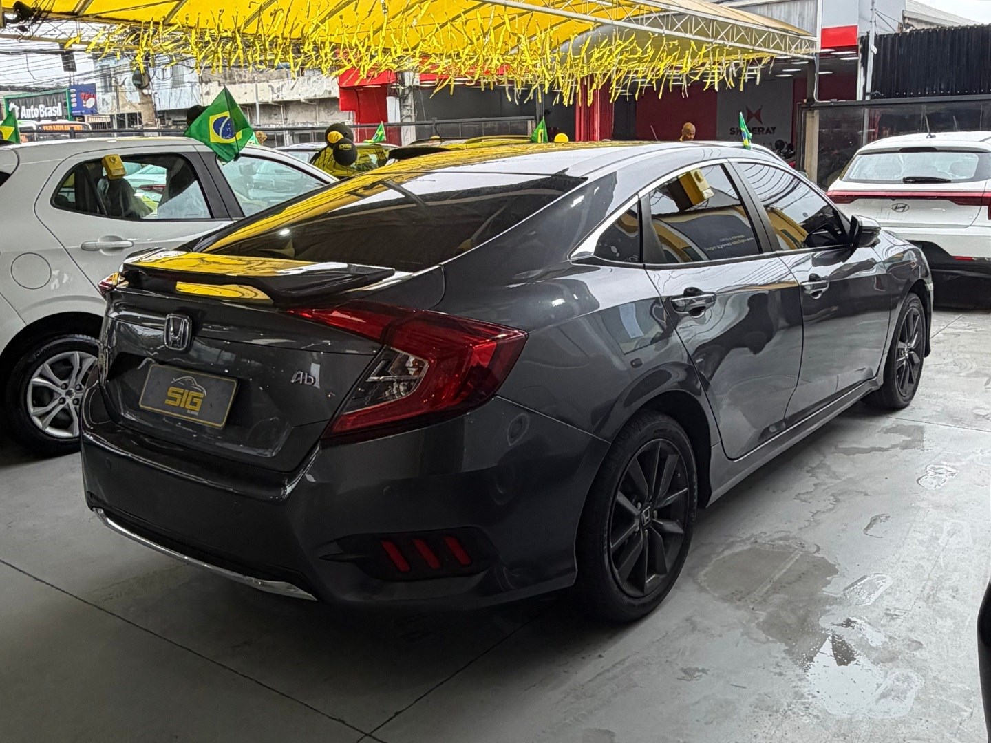 HONDA CIVIC 2.0 16V FLEXONE EX 4P CVT 2021 Cinza seminovo à venda em Duque de Caxias - Miniatura Vista 7 - SIG Multimarcas