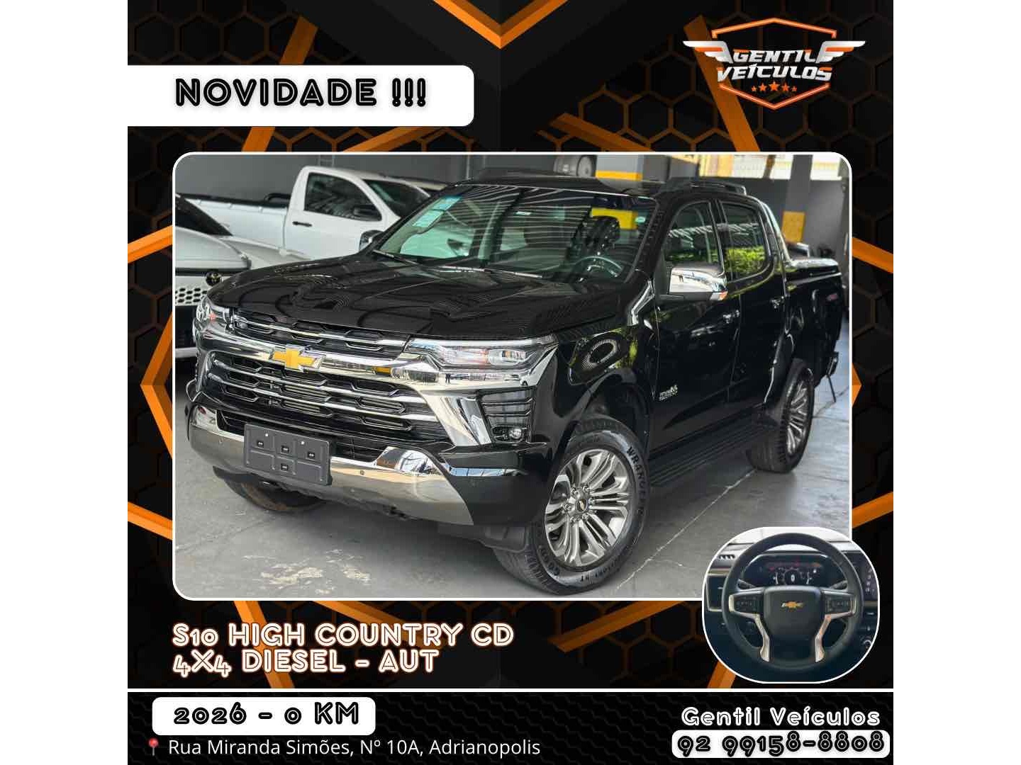CHEVROLET S10 2.8 16V TURBO DIESEL HIGH COUNTRY CD 4X4 AUTOMÁTICO