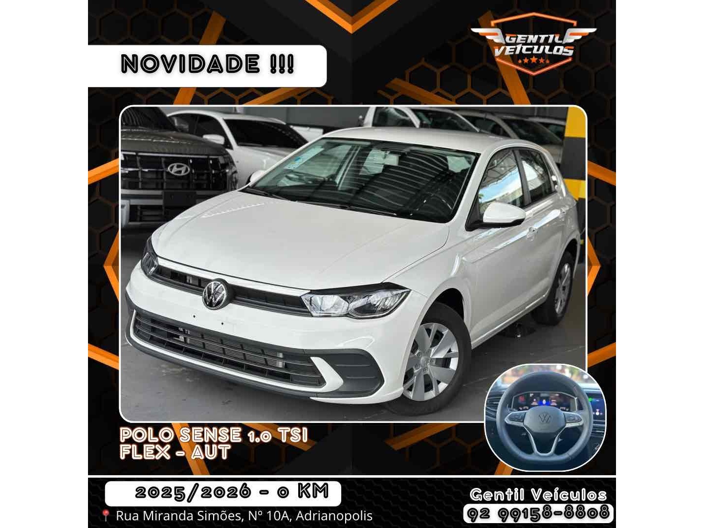 VOLKSWAGEN POLO 1.0 170 TSI SENSE AUTOMÁTICO