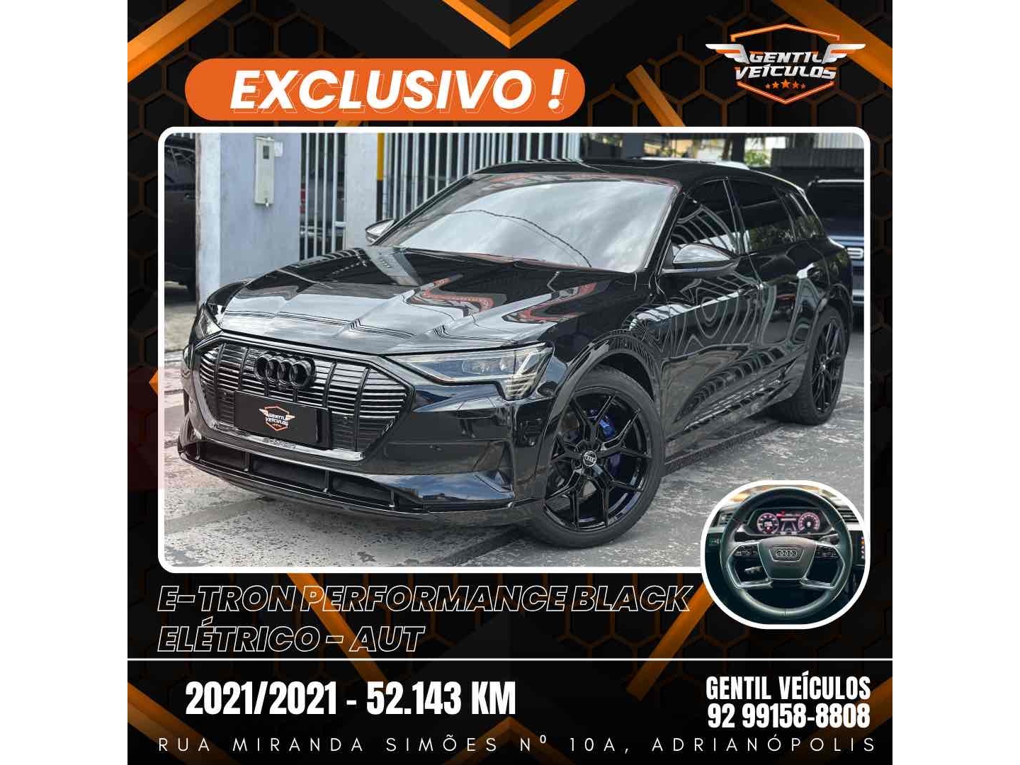 AUDI E-TRON ELÉTRICO PERFORMANCE BLACK QUATTRO