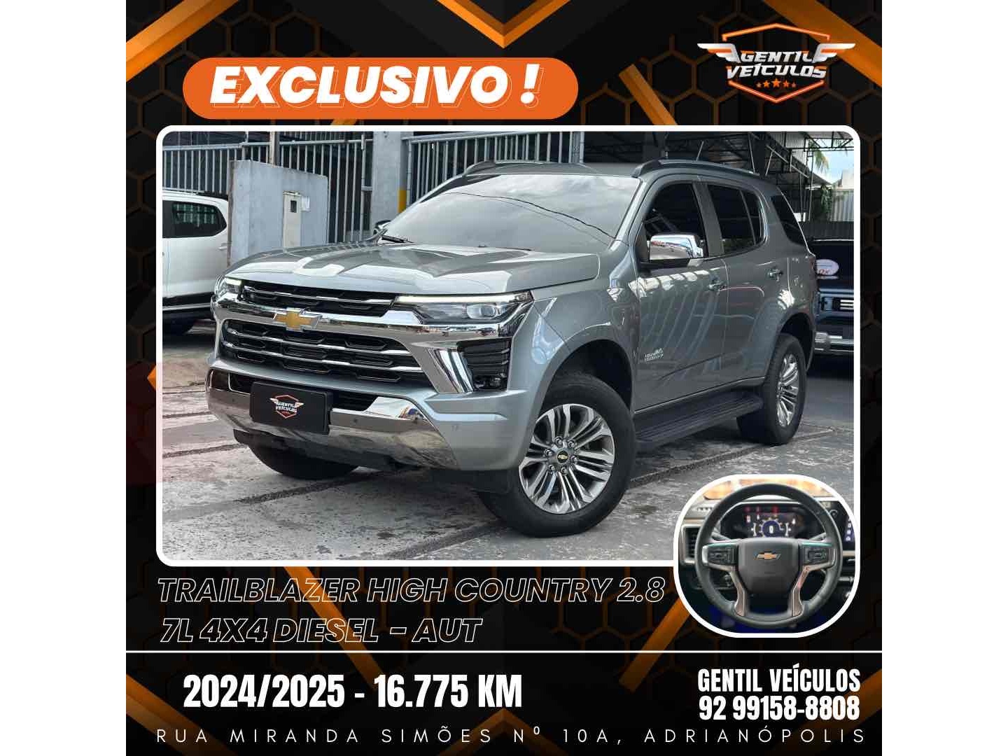 CHEVROLET TRAILBLAZER 2.8 16V TURBO DIESEL HIGH COUNTRY 7L 4X4 AUTOMÁTICO