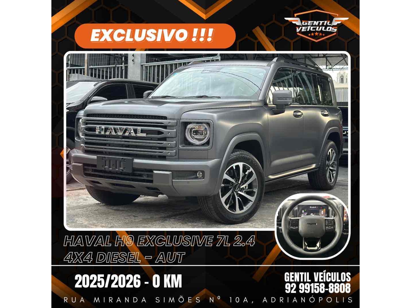 GWM HAVAL H9 2.4 TURBO DIESEL EXCLUSIVE 4X4 AUTOMÁTICO