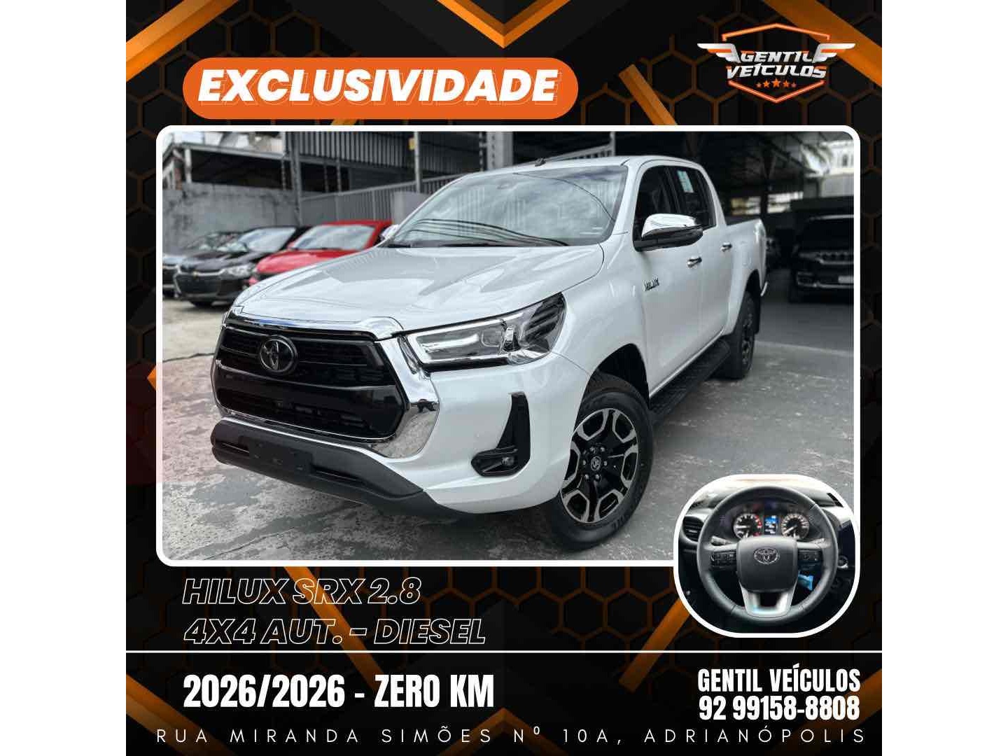 TOYOTA HILUX 2.8 D-4D TURBO DIESEL CD SRX 4X4 AUTOMÁTICO