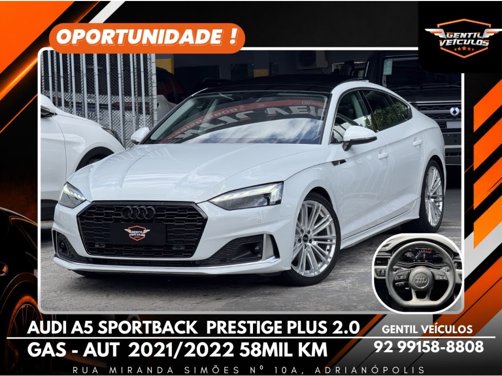 AUDI A5 2.0 TFSI GASOLINA SPORTBACK PRESTIGE PLUS S TRONIC
