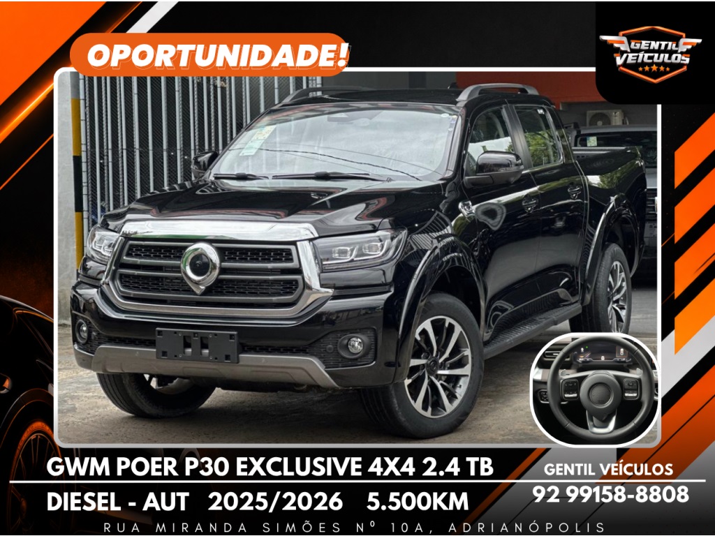 GWM POER P30 2.4 TURBO DIESEL EXCLUSIVE 4X4 AUTOMÁTICO
