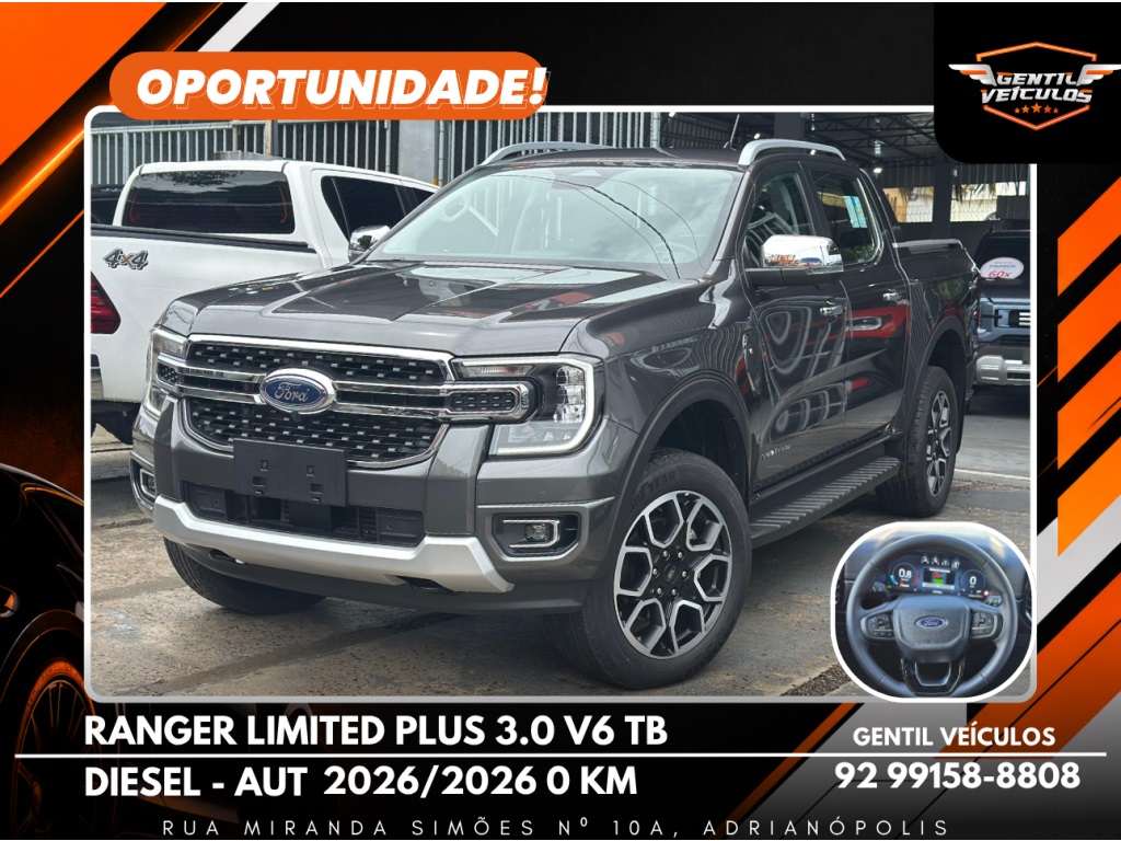 FORD RANGER RANGER 3.0 V6 TURBO DIESEL CD LIMITED PLUS 4X4 AUTOMATICO