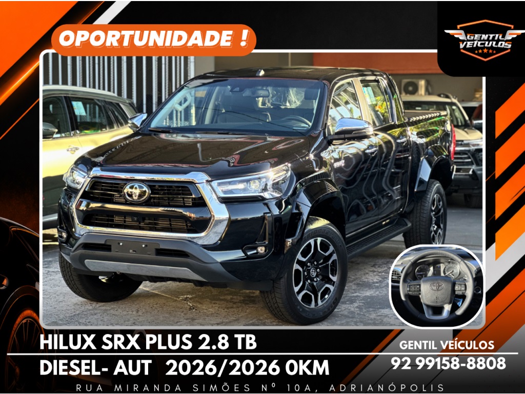 TOYOTA HILUX 2.8 D-4D TURBO DIESEL CD SRX PLUS 4X4 AUTOMÁTICO