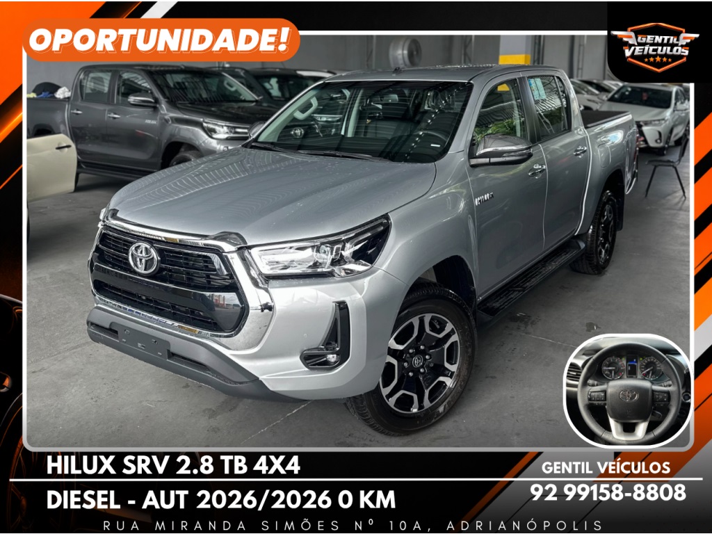 TOYOTA HILUX 2.8 D-4D TURBO DIESEL CD SRV 4X4 AUTOMÁTICO