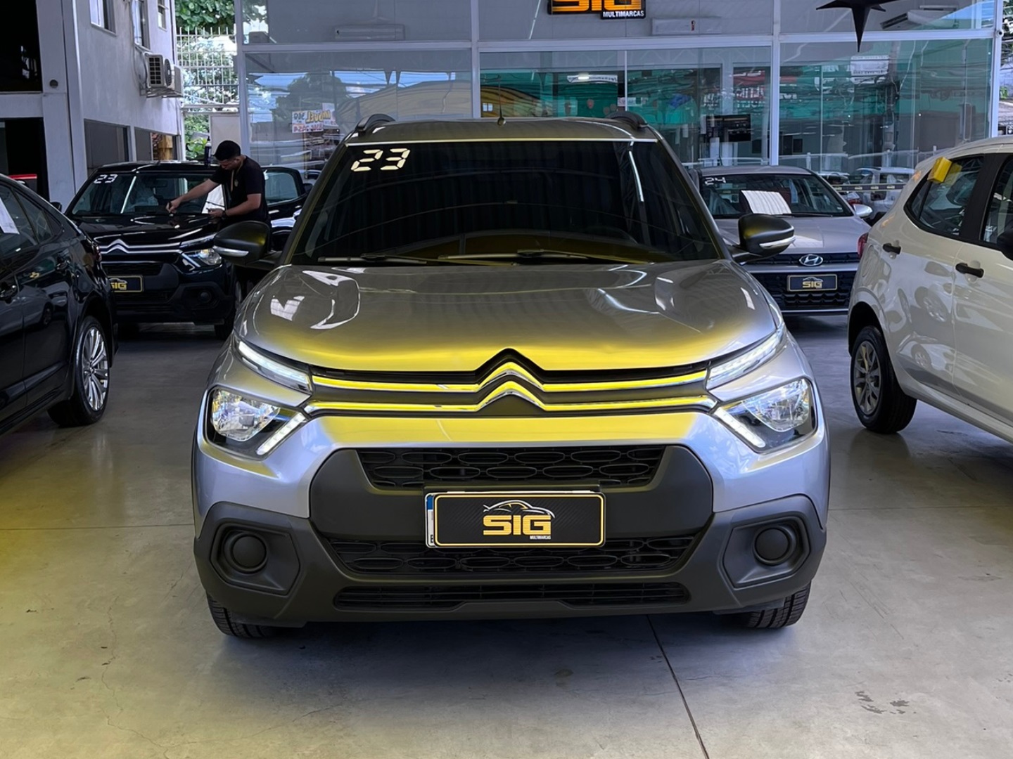 CITROEN C3 1.0 FIREFLY FLEX FEEL MANUAL 2023 Prata - Miniatura 2 - SIG Multimarcas