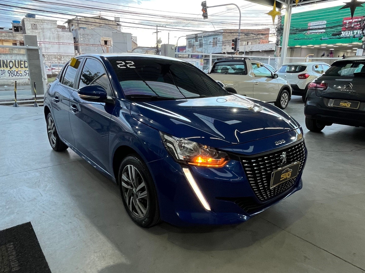 PEUGEOT 208 1.6 16V FLEX ALLURE AT6 2022 Azul - Miniatura 4 - SIG Multimarcas