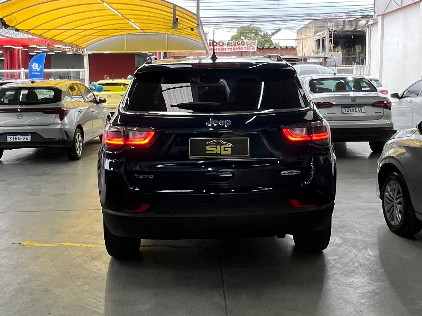 JEEP COMPASS 1.3 T270 TURBO FLEX LONGITUDE AT6 2024 Azul - Miniatura 4 - SIG Multimarcas