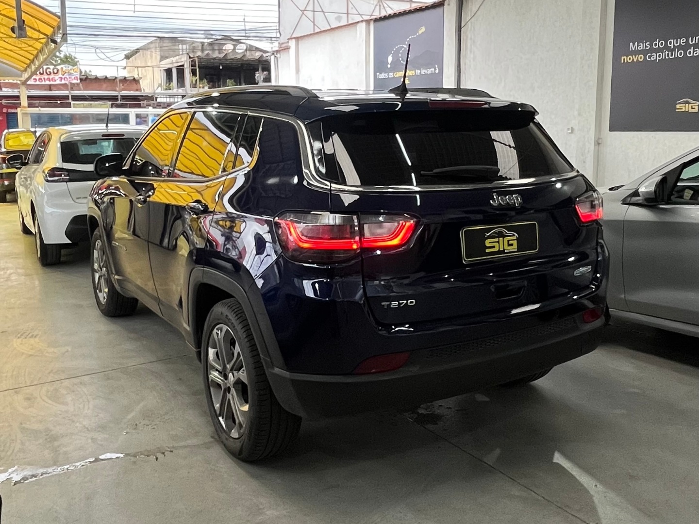 JEEP COMPASS 1.3 T270 TURBO FLEX LONGITUDE AT6 2024 Azul - Miniatura 7 - SIG Multimarcas