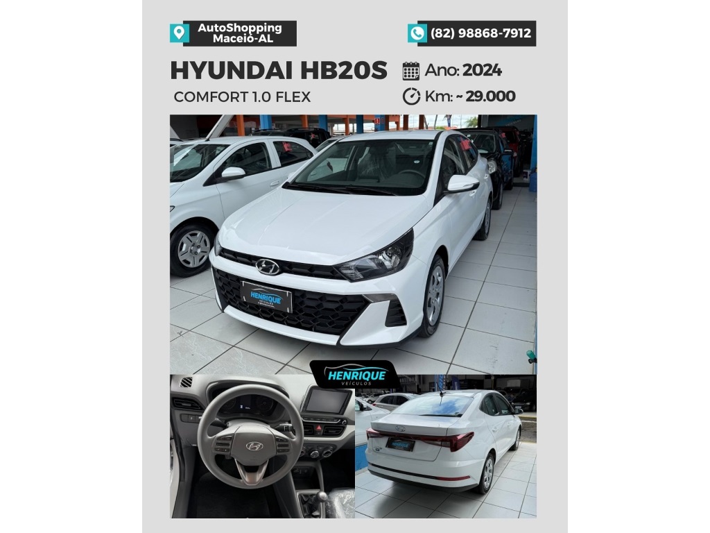 HYUNDAI HB20S 1.0 12V FLEX COMFORT PLUS MANUAL