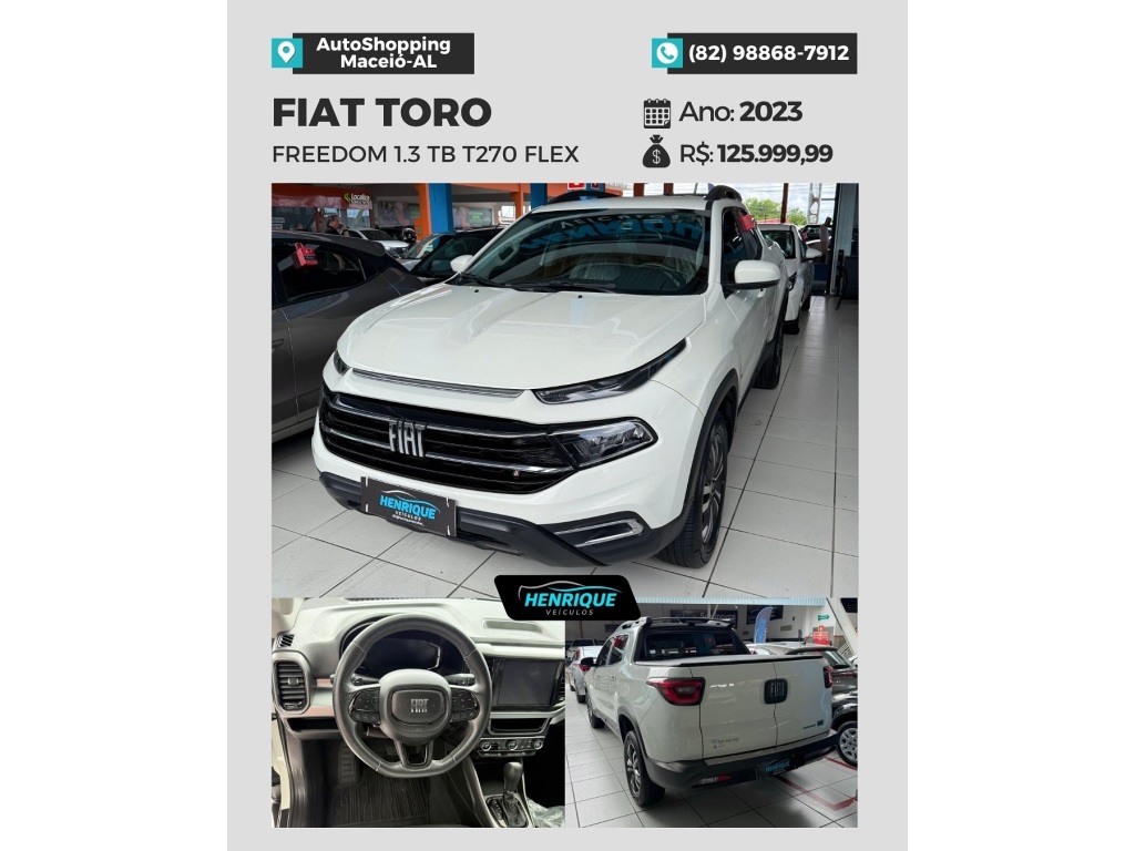 FIAT TORO 1.3 TURBO 270 FLEX FREEDOM AT6