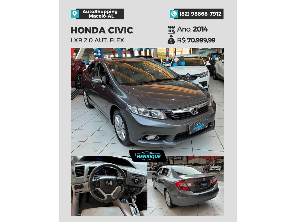 HONDA CIVIC 2.0 LXR 16V FLEX 4P AUTOMÁTICO