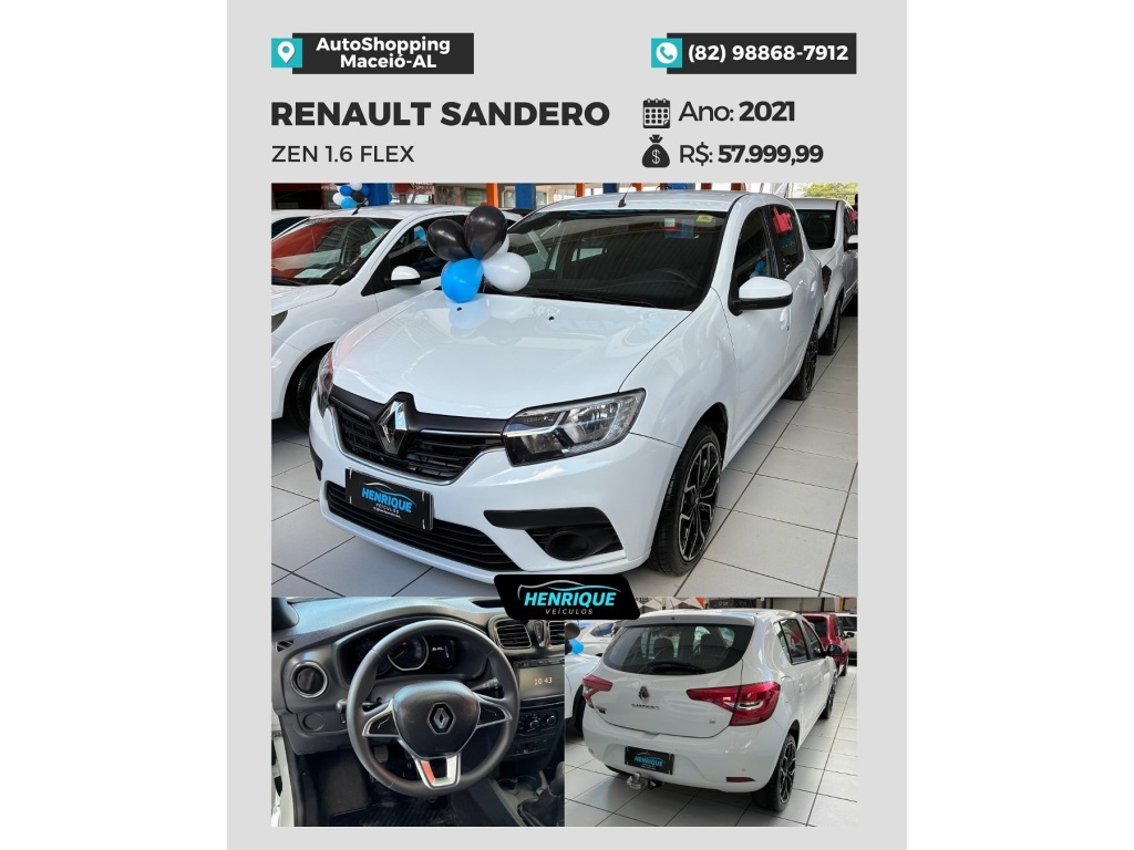 RENAULT SANDERO 1.6 16V SCE FLEX ZEN MANUAL