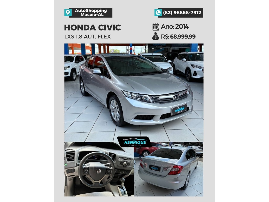 HONDA CIVIC 1.8 LXS 16V FLEX 4P AUTOMÁTICO